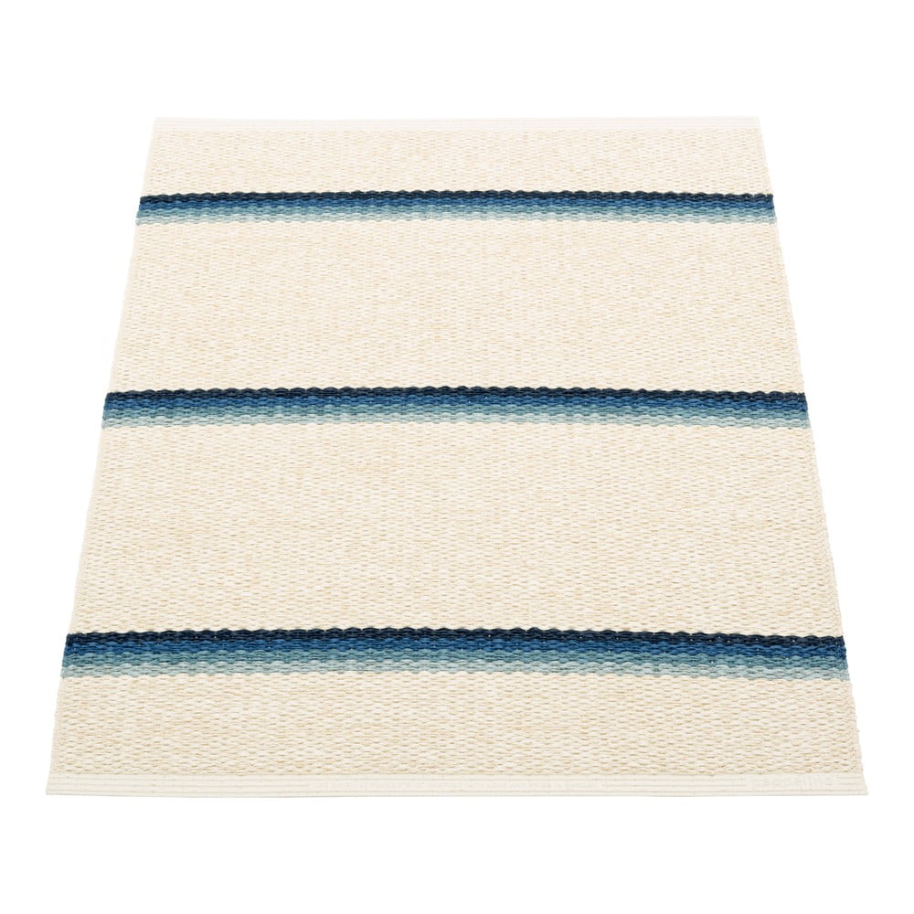 Covor pentru exterior și interior albastru/crem 70x90 cm Olle Blue Vanilla – Pappelina