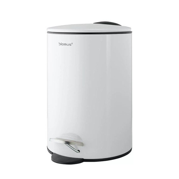 Coș de gunoi alb mat cu pedală din oțel 3 l Tubo – Blomus