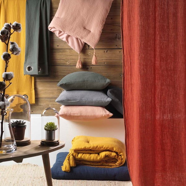 Cearceaf roz din muselină cu elastic 140x190 cm Angelia – douceur d'intérieur-image-4