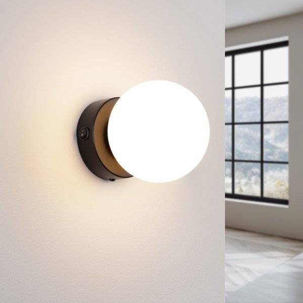 Aplică de perete neagră-albă Blaze – Sollux-image-2