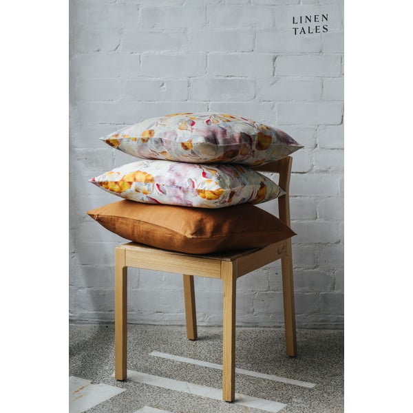 Față de pernă din in 40x40 cm Hazelnut – Linen Tales-image-3