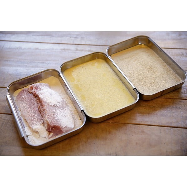 Set pentru șnițele argintiu din oțel inoxidabil – Maximex-image-1