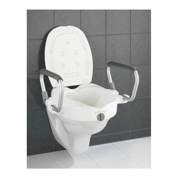 Scaun/capac WC înalt cu cotiere pentru seniori Wenko Secura, 47,5 x 55 cm-image-2