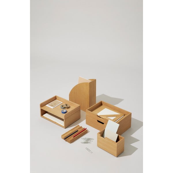 Organizator de birou  din lemn Staple – Hübsch-image-4