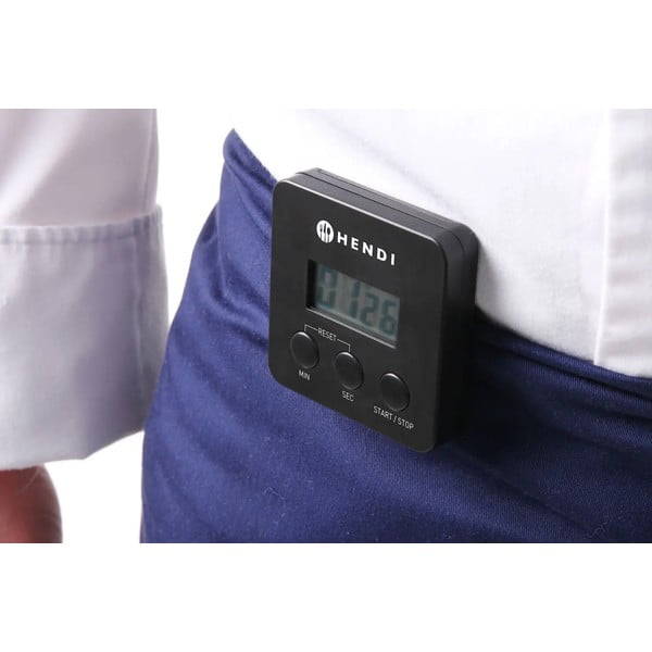 Minutar digital cu magnet Hendi, negru-image-2