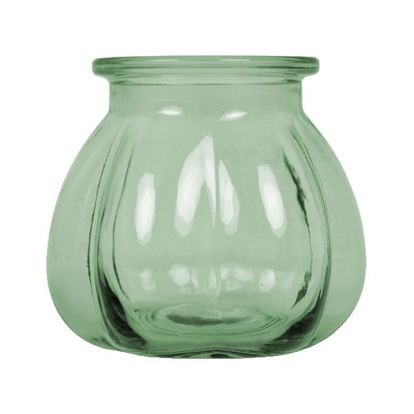 Vază din sticlă reciclată Ego Dekor Tangerine, înălțime 11 cm, verde deschis