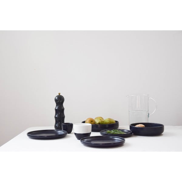 Bol din gresie pentru micul dejun ÅOOMI Luna, ø 16 cm, negru-image-1