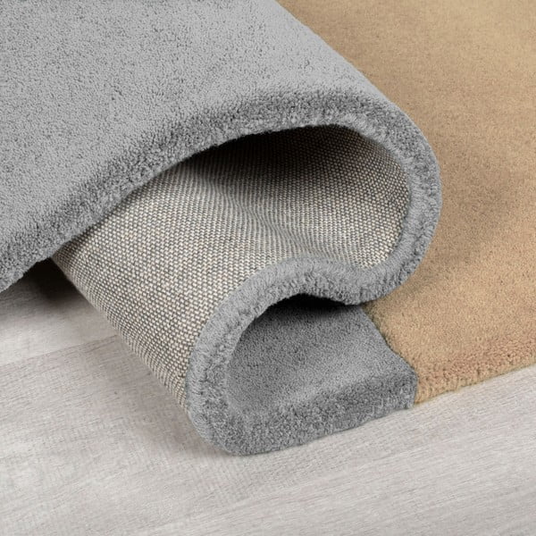 Covor negru/gri țesut manual din lână 200x290 cm Lozenge Monochrome – Flair Rugs-image-3