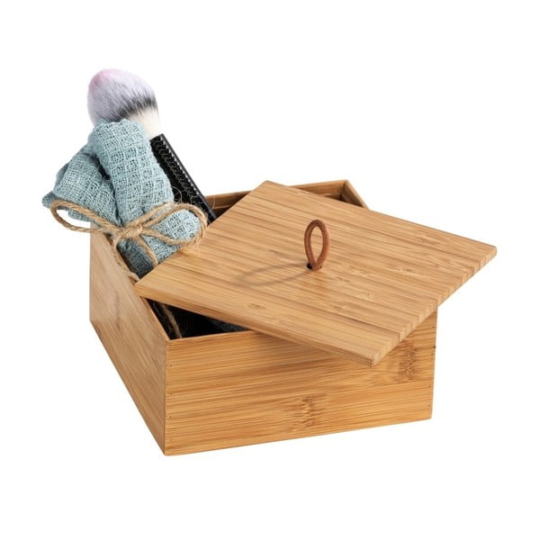 Cutie din bambus cu capac Wenko Terra, lățime 15 cm-image-1