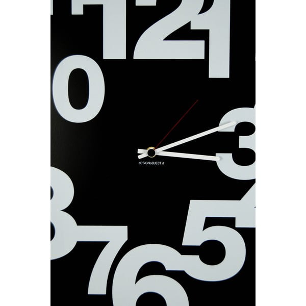 Ceas de perete, dESIGNoBJECT.it Numbers Circle Black, 50 x 50 cm -image-2