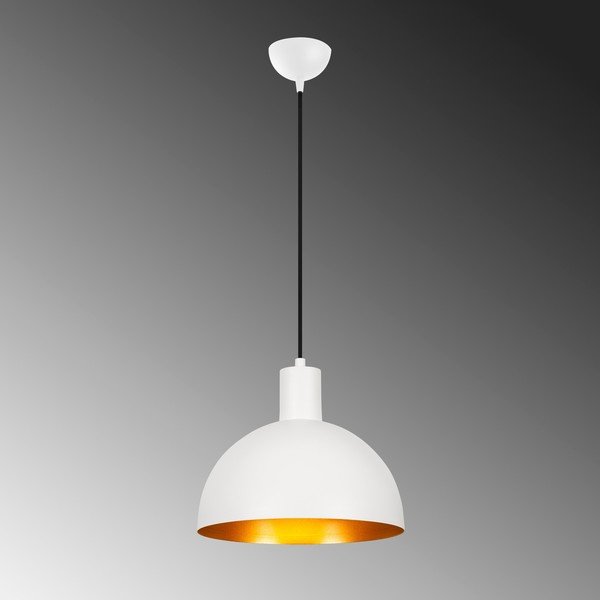 Lustră albă/aurie cu abajur din metal ø 30 cm Sivani – Opviq lights-image-2