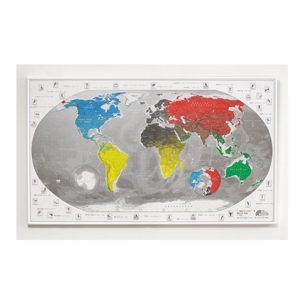 Harta lumii Commemorative World Map în ambalaj transparent, 101 x 60 cm