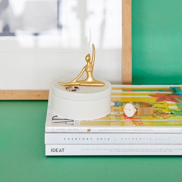 Recipient din porțelan pentru bijuterii Balvi Ballerina, alb-image-1