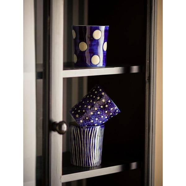 Cești albastru-închis 3 buc. pentru espresso din gresie 190 ml Minoa – Bloomingville-image-2