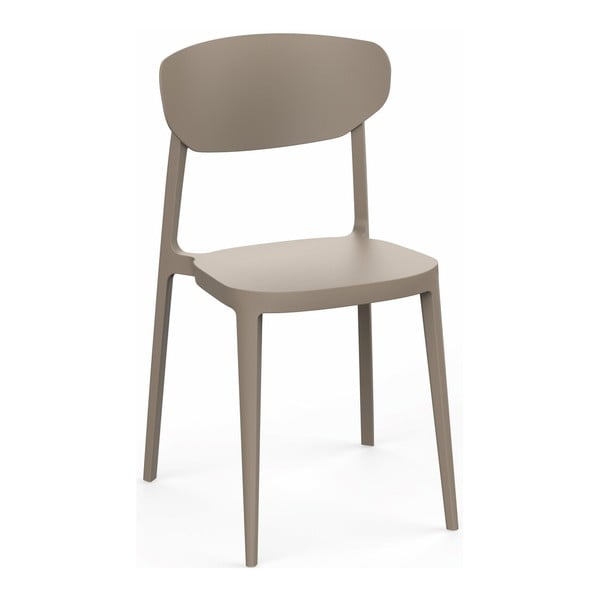 Scaun de grădină maro deschis din plastic Mare – Rojaplast