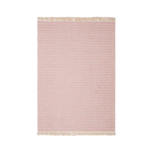 Covor tip traversă roz țesut manual din bumbac 80x150 cm Irma – Jotex