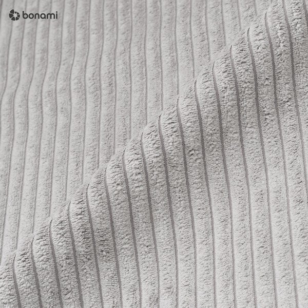 Modul pentru canapea gri deschis cu tapițerie din catifea reiată  (cu colț variabil) Nihad modular – Bobochic Paris-image-3