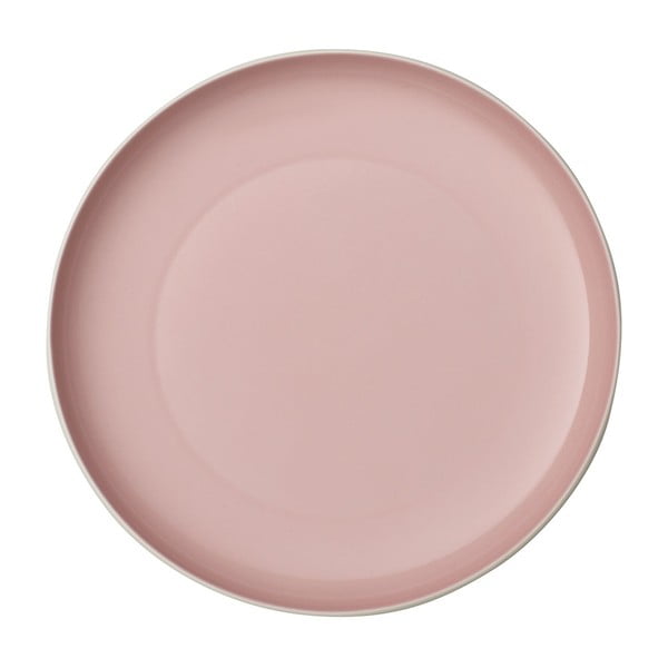 Farfurie din porțelan Villeroy & Boch Uni, ⌀ 24 cm, alb-roz