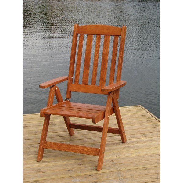 Scaun de grădină maro din lemn Luisa – Rojaplast-image-1