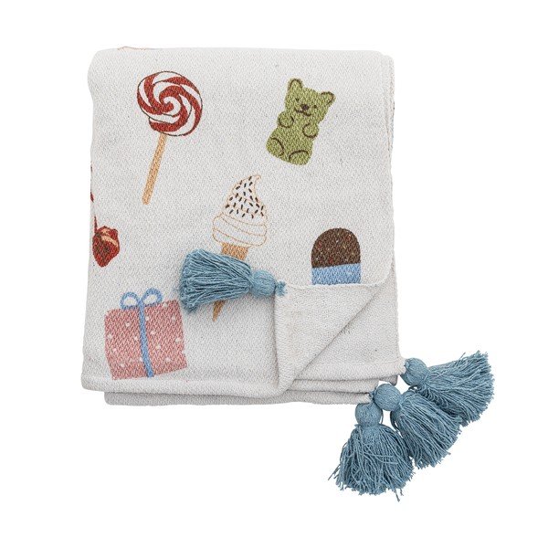 Pătură pentru copii albă 130x160 cm Sweets – Bloomingville Mini-image-4