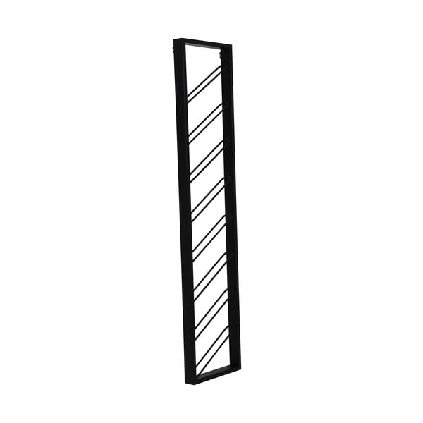 Raft pentru sticle de vin negru pentru perete din metal număr de sticle 8 36x160x6 cm Malbeo – Light & Living-image-4