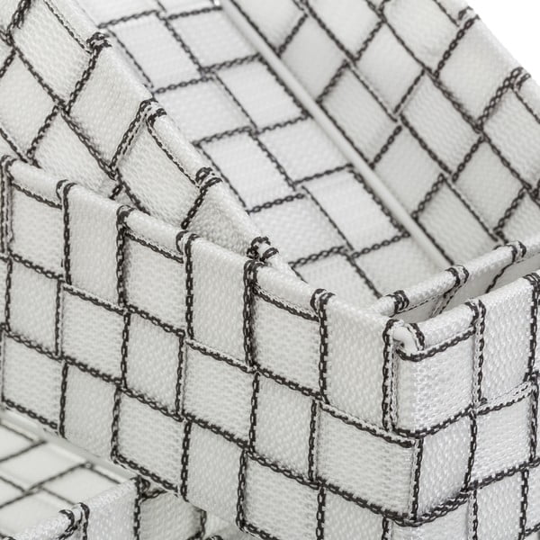 Coșuri din material textil pentru baie alb-gri în set de 7 buc. - Casa Selección-image-1
