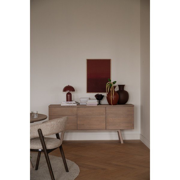 Comodă în culoare naturală din lemn de stejar 170x77x42 cm Cleardale – Rowico-image-3