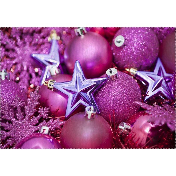 Covor Vitaus Christmas Period Purple Deco, 50 x 80 cm