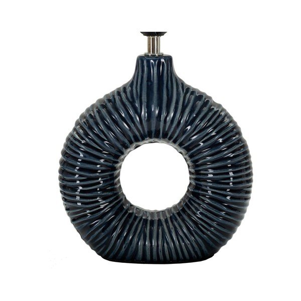 Veioză albastră din ceramică cu abajur textil (înălțime 43 cm) Seta – Mauro Ferretti-image-4