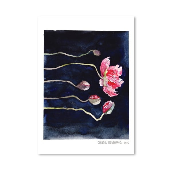 Poster Americanflat Blooms on Black III, 30 x 42 cm