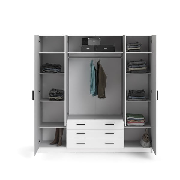 Șifonier alb 196x200 cm Sprint – Tvilum-image-2