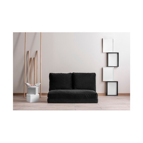 Canapea neagră extensibilă 120 cm Taida – Balcab Home-image-1