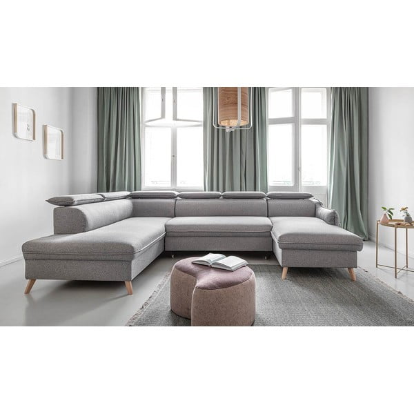 Colțar gri deschis extensibil (cu colț pe partea stângă ) Sweet Harmony – Miuform-image-3