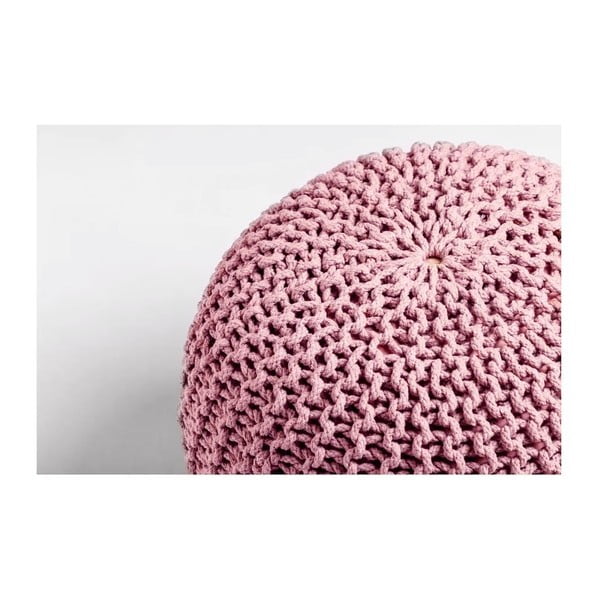 Taburet roz cu tapițerie din tricot Jagger – Bonami Essentials-image-2