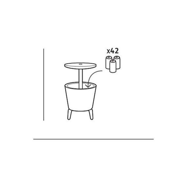 Masă de grădină cu frapieră rotundă din plastic ø 49,5 cm Cool – Keter-image-4