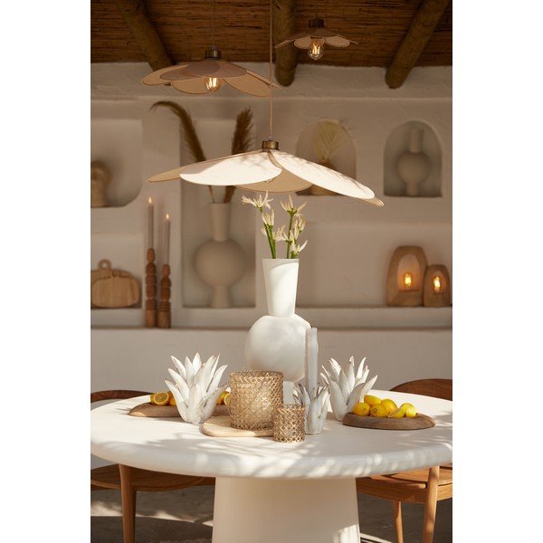 Lustră crem cu abajur textil Fyano – Light & Living-image-1