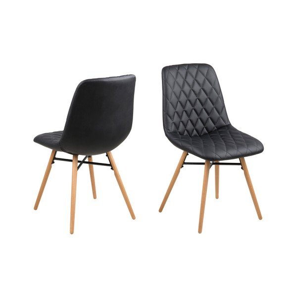 Set 2 scaune Actona Lif, negru