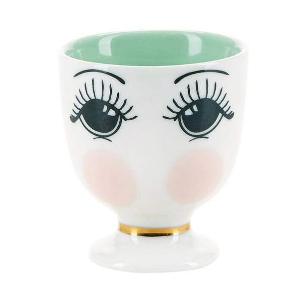 Suport pentru ou din ceramică Miss Étoile Fairytale, interior verde