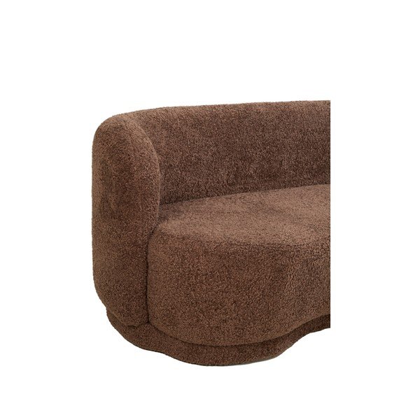 Canapea maro închis cu tapițerie din stofă bouclé 175 cm Amelie – Light & Living-image-3