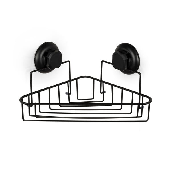 Etajeră / suport pe colț pentru baie Compactor Bestlock Black, negru-image-4