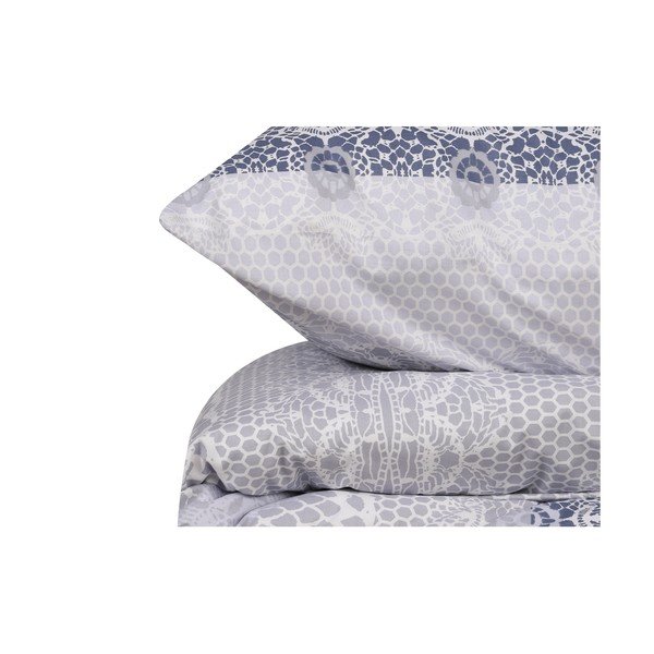 Lenjerie de pat albastră din bumbac pentru pat dublu 200x200 cm Asia – Mijolnir-image-3