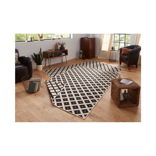 Covor reversibil Bougari, 120 x 170 cm, negru - alb-image-4