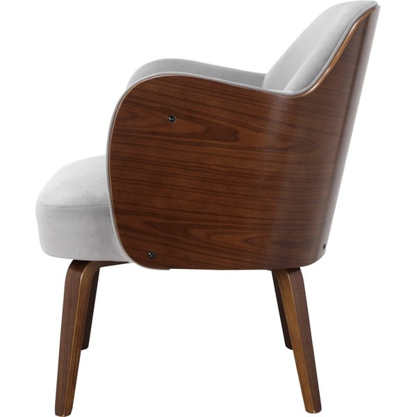 Fotoliu gri cu tapițerie din catifea Haruko - Støraa-image-2