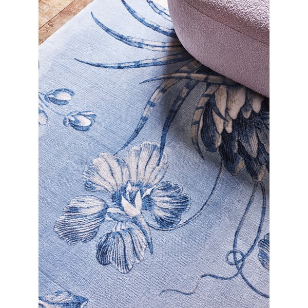 Covor albastru deschis din lână 300x400 cm Talwin – Agnella-image-2