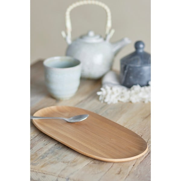 Tavă decorativă din lemn de stejar 15x31 cm Leyton – Bloomingville-image-1