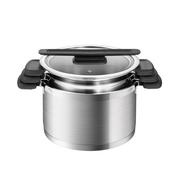 Set de vase pentru gătit 6 buc. din oțel inoxidabil Compact – Tescoma-image-3