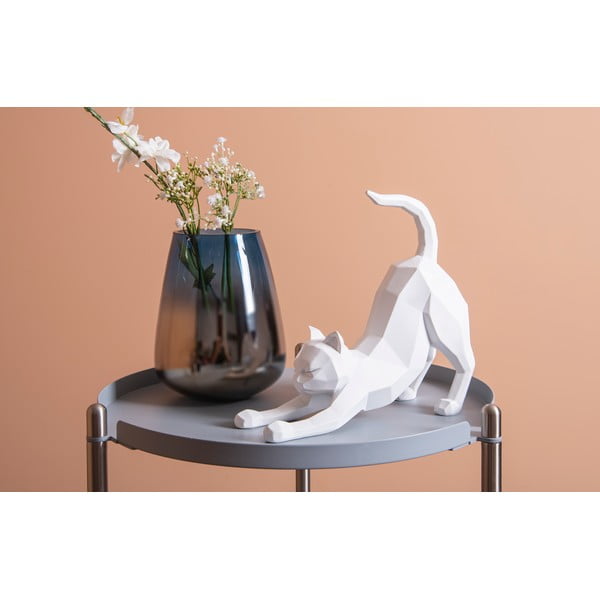 Statuetă PT LIVING Origami Stretching Cat, înălțime 30,5 cm, alb mat-image-1