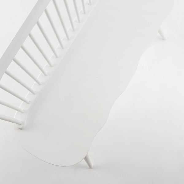 Bancă pentru șezut din lemn de cauciuc Kave Home Slover, 120 x 53 cm, alb-image-1