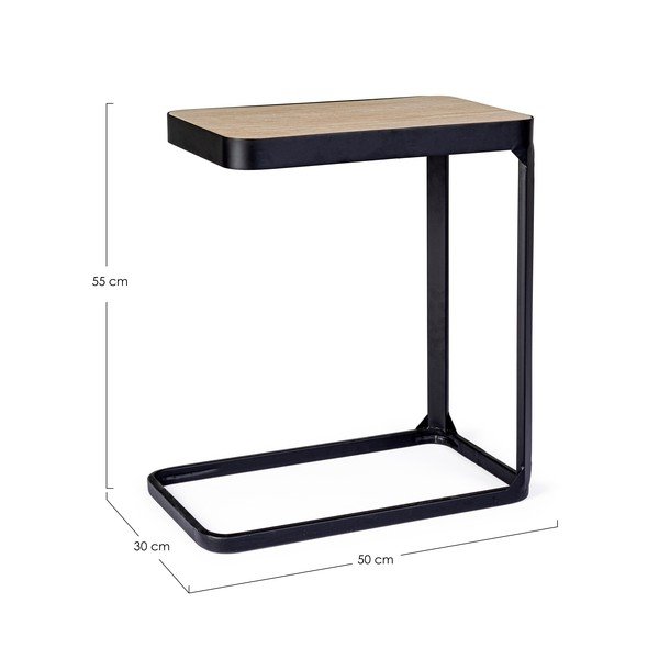 Măsuță auxiliară cu aspect de lemn de brad 30x50 cm Everitt – Bizzotto-image-4