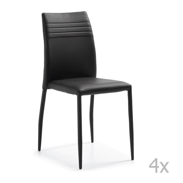 Set 4 scaune La Forma Fresh, negru